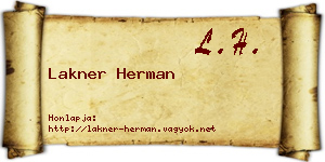 Lakner Herman névjegykártya